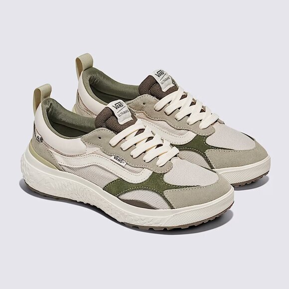 Vans Men's Sneakers in Cream and Green - Picture 1 of 15